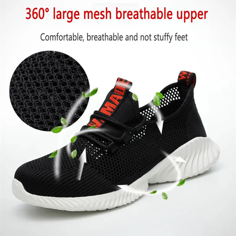 summer safety shoes black