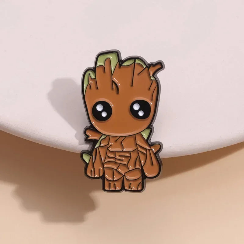 Disney Marvel Guardians of The Galaxy Enamel Pin Cute Groot Brooch Metal Lapel Badges for Fans Backpack Bag Accessories Gifts