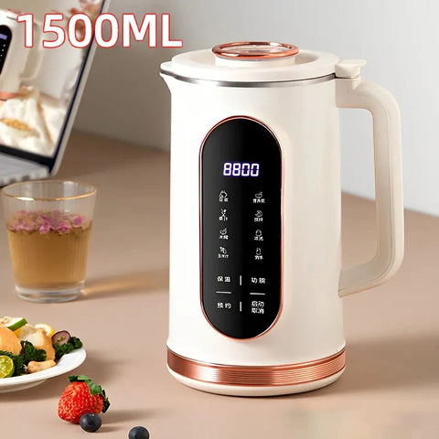 800ml/1500ml Soy Milk Machine Electric Juicer Blender Soybean Milk Maker Wall Breaking Machine 10-leaf Blade Breakfast Machine