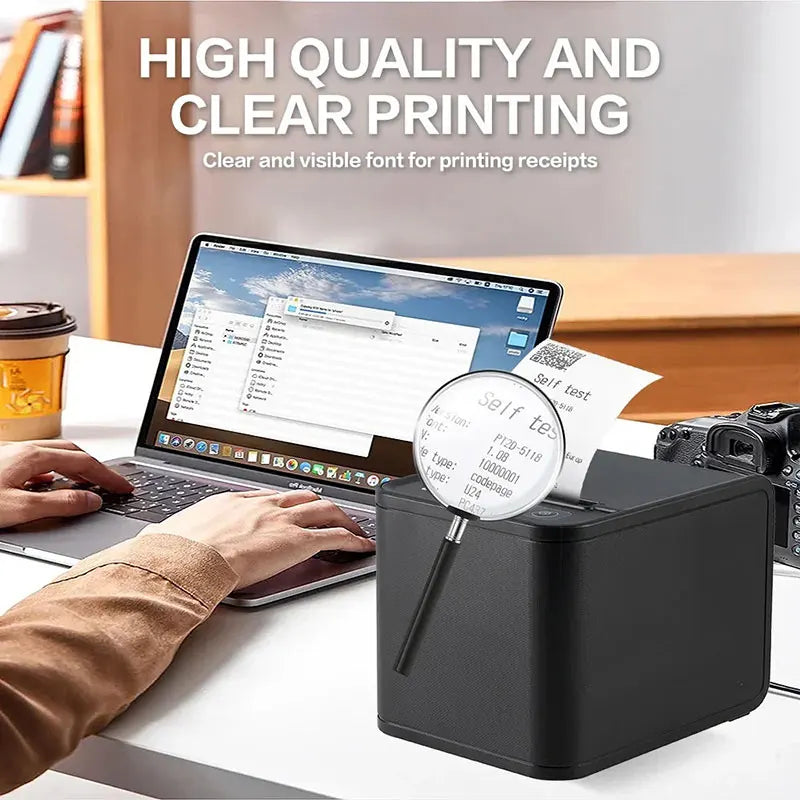 Xprinter Thermal Receipt Printer 80mm POS Printer USB/USB+Lan port Printer With Auto Cutter  Kitchen Printer - With 1 roll Paper