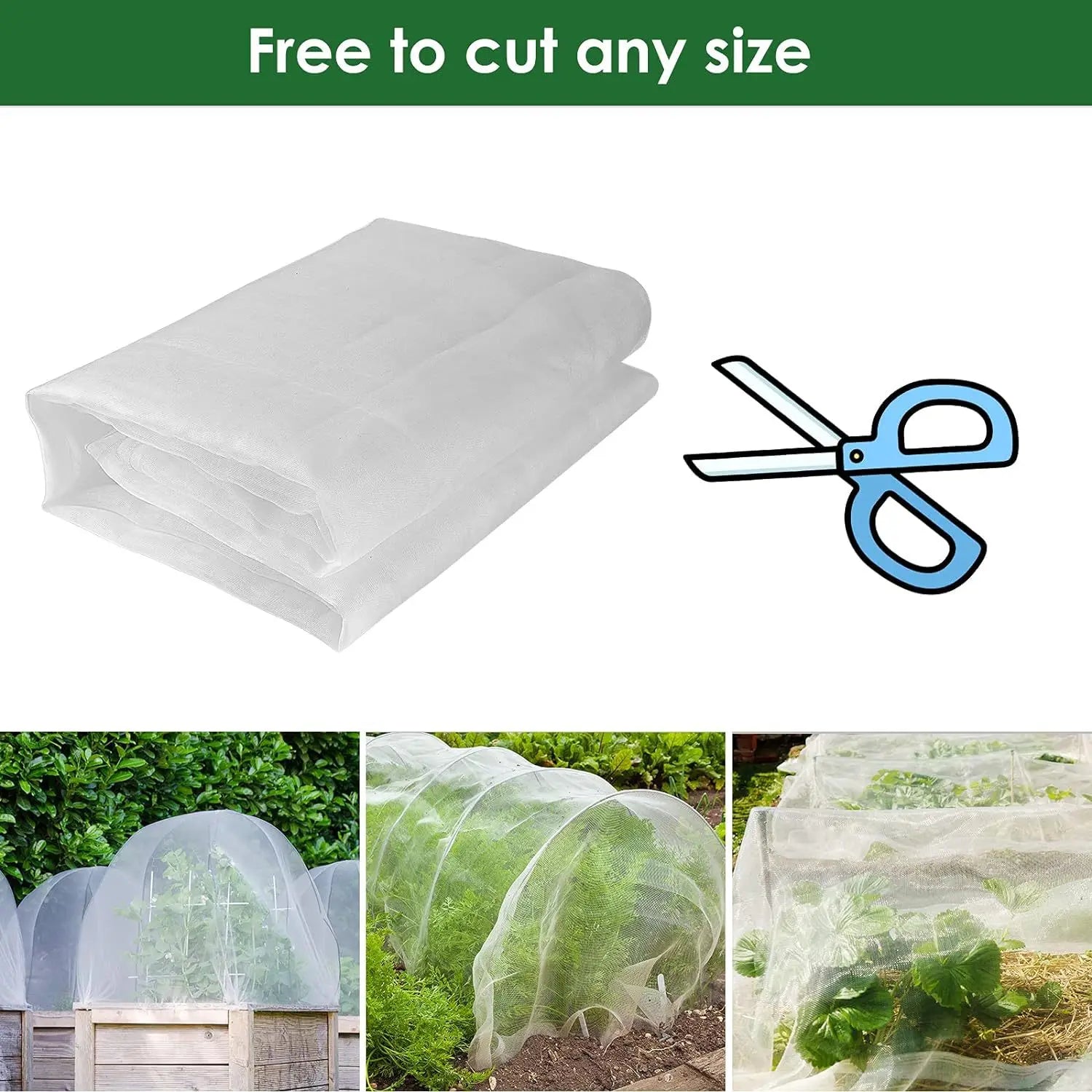 Vegetables Plant Insect Protection Net Garden Fruit Care Cover Flowers Greenhouse Protective Net Pest Control Anti-Bird 60 Meshs