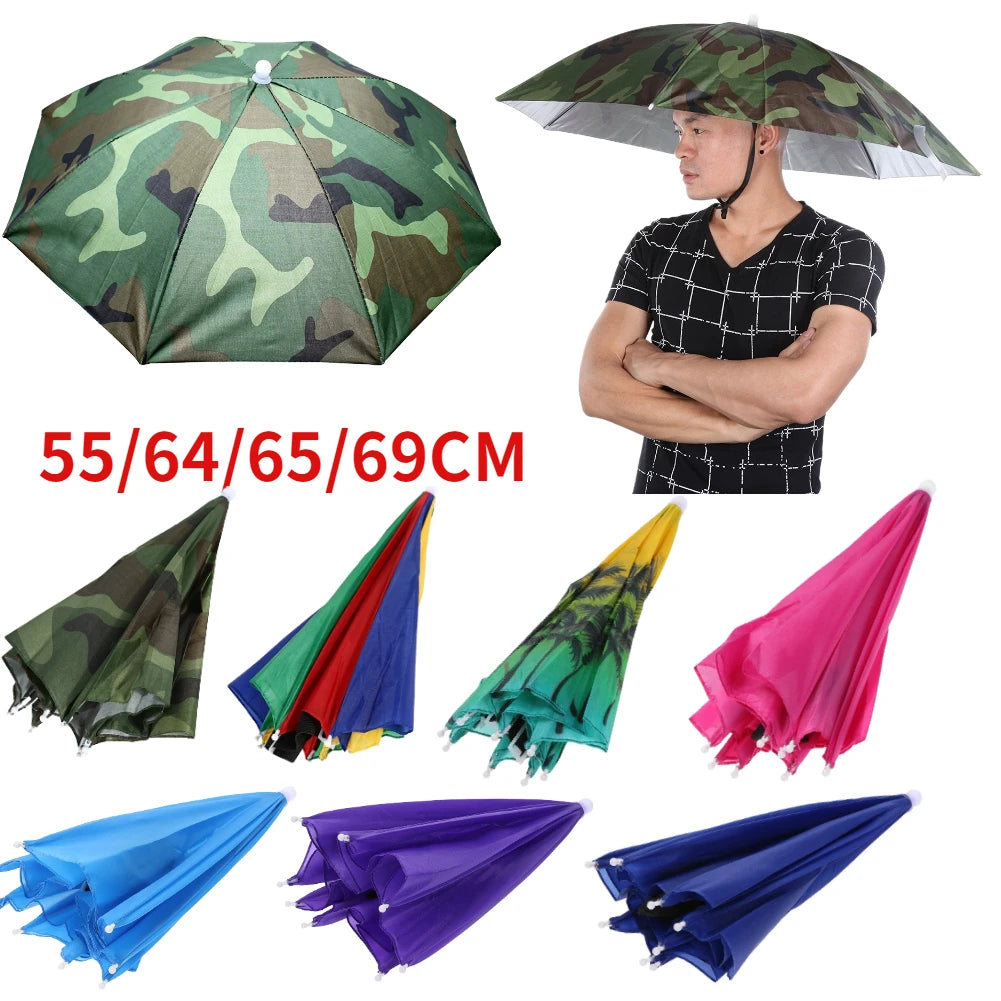 Outdoor Foldable Head Umbrella Hat