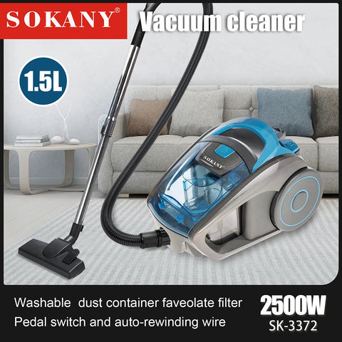 Electric Vacuum Cleaner Wired Portable Powerful Dust Cleaning