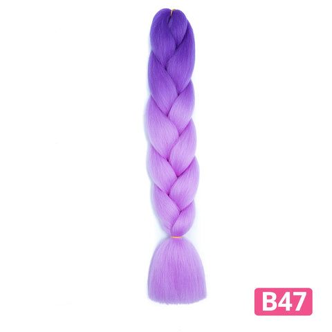 Colorful Hair for Braids Synthetic Braiding Hair Extensions for Girls Jumbo Braid Hair for Crochet Box Expression Braiding Hair