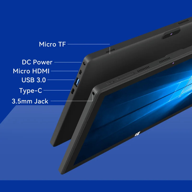 Adreamer-Touch Screen PC Tablet with Keyboard, 2 in 1, Windows 10, Intel N4020C, 10.1 ", 8GB RAM, 128GB SSD, Mobile Office