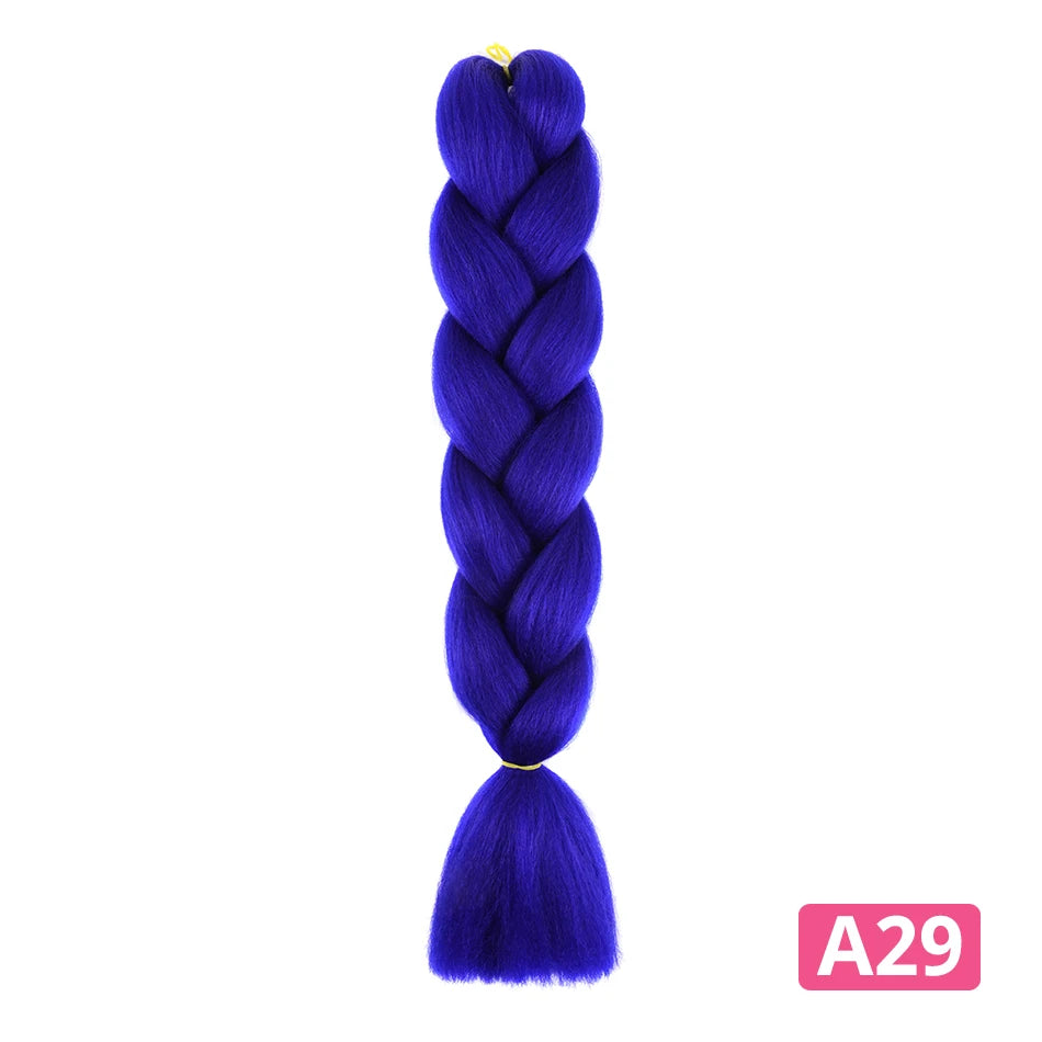 Colorful Hair for Braids Synthetic Braiding Hair Extensions for Girls Jumbo Braid Hair for Crochet Box Expression Braiding Hair