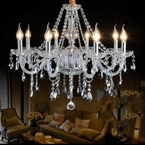 Vintage Elegant Ceiling Lamps Crystal Lustre Chandelier Living Room Dining Table Light Led Hanging Chandelier Home Appliance