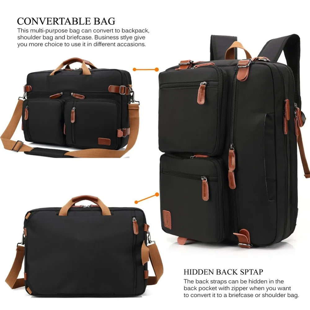 Handbag Business Briefcase Rucksack Convertible Backpack Laptop Bag 15.6 17.3 Inch Notebook Bag Shoulder Messenger Laptop Case