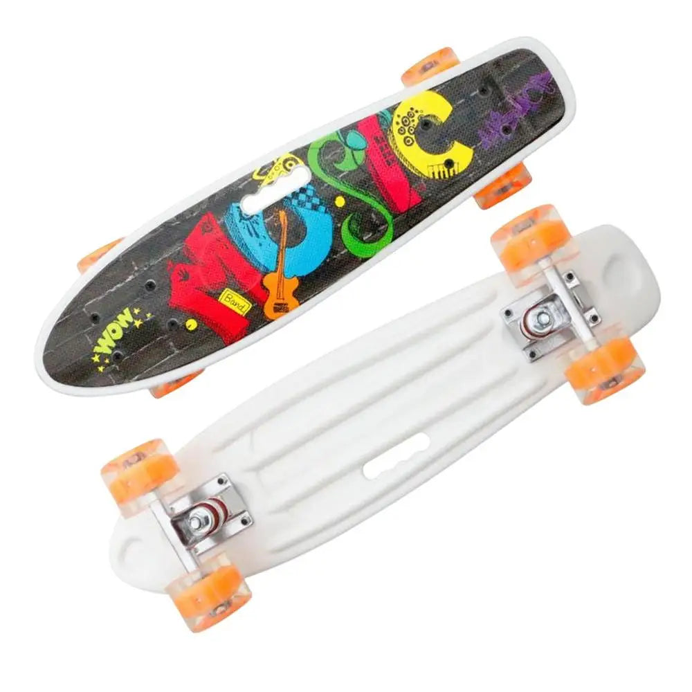 Skateboards For Teens 22 In Complete Skateboard Small Fish Boards For Kids Easy Carrying Deck Toys With Strong Bearing For Kids