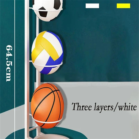 Three Layers Lndoor Basketball Storage Rack