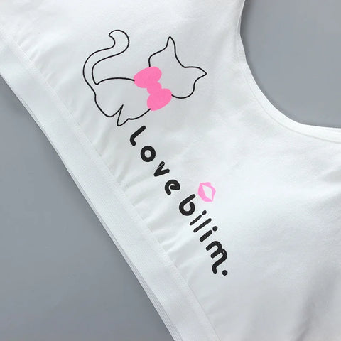 Teen Girls Bra Set Pure Cotton Puberty Underwear Vest Teenage Children's Bra Cotton Summer M6009 M6006TZ