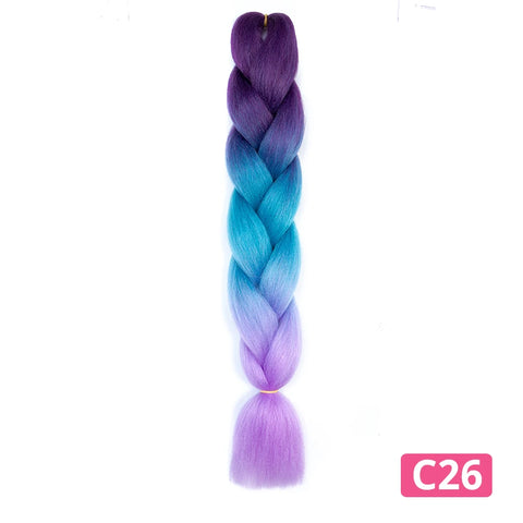 Colorful Hair for Braids Synthetic Braiding Hair Extensions for Girls Jumbo Braid Hair for Crochet Box Expression Braiding Hair