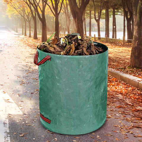 60L-500L Reusable Garden Bag Large Capacity Leaf Sack Light Trash Can Foldable Garden Garbage Waste Container Storage Bag