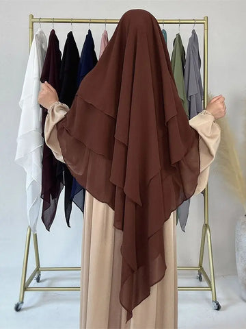 Ramadan Chiffon Khimar Abaya Niqab Turkey Arabic Muslim Hijab Islam Prayer Clothes For Women Djellaba Turban Musulmans Femme