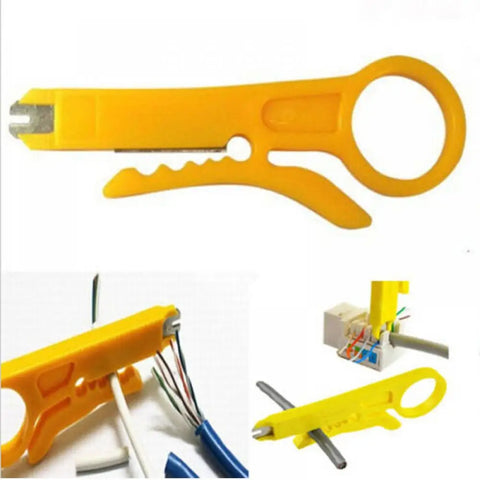 New 1x Useful Convenient Punch Down Network UTP Cable Cutter Stripper Mini Plier