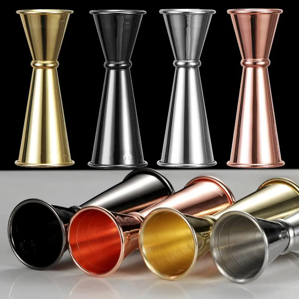 Dual Shot Stainless Steel Measure Cup Cocktail Shaker Drink Spirit Measure Jigger Kitchen Bar Barware Tools