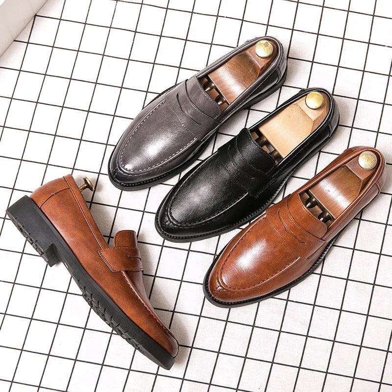 Genuine Loafers Leather Shoes for Men Loafers