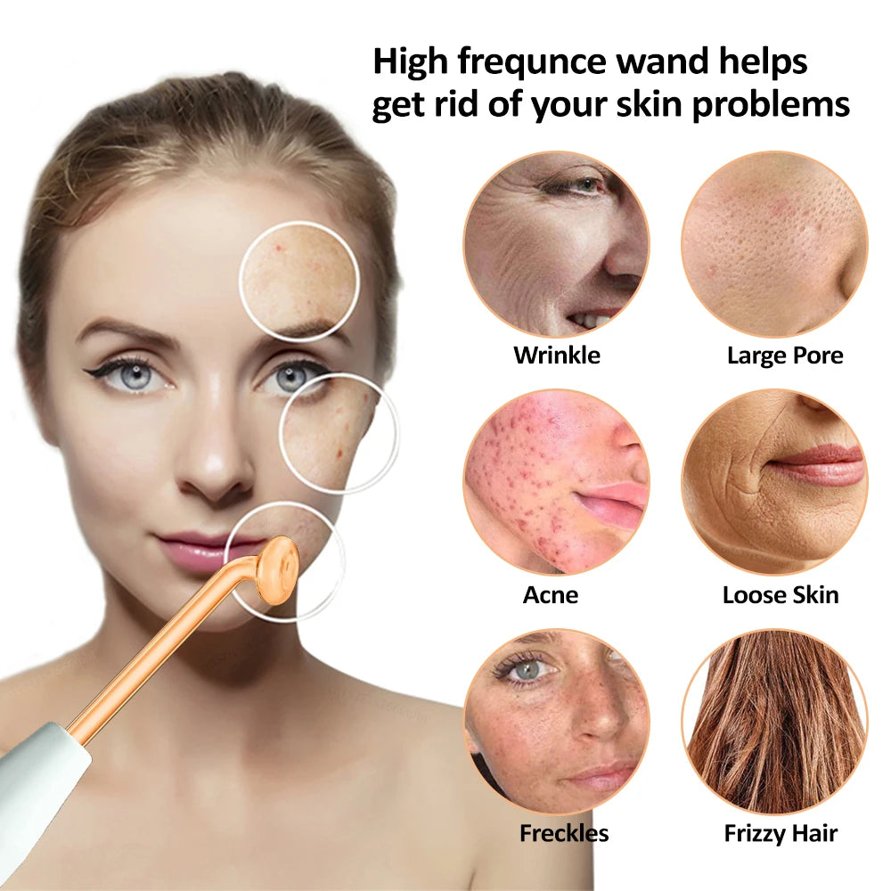 High Frequency Wand Portable Facial Electrotherapy