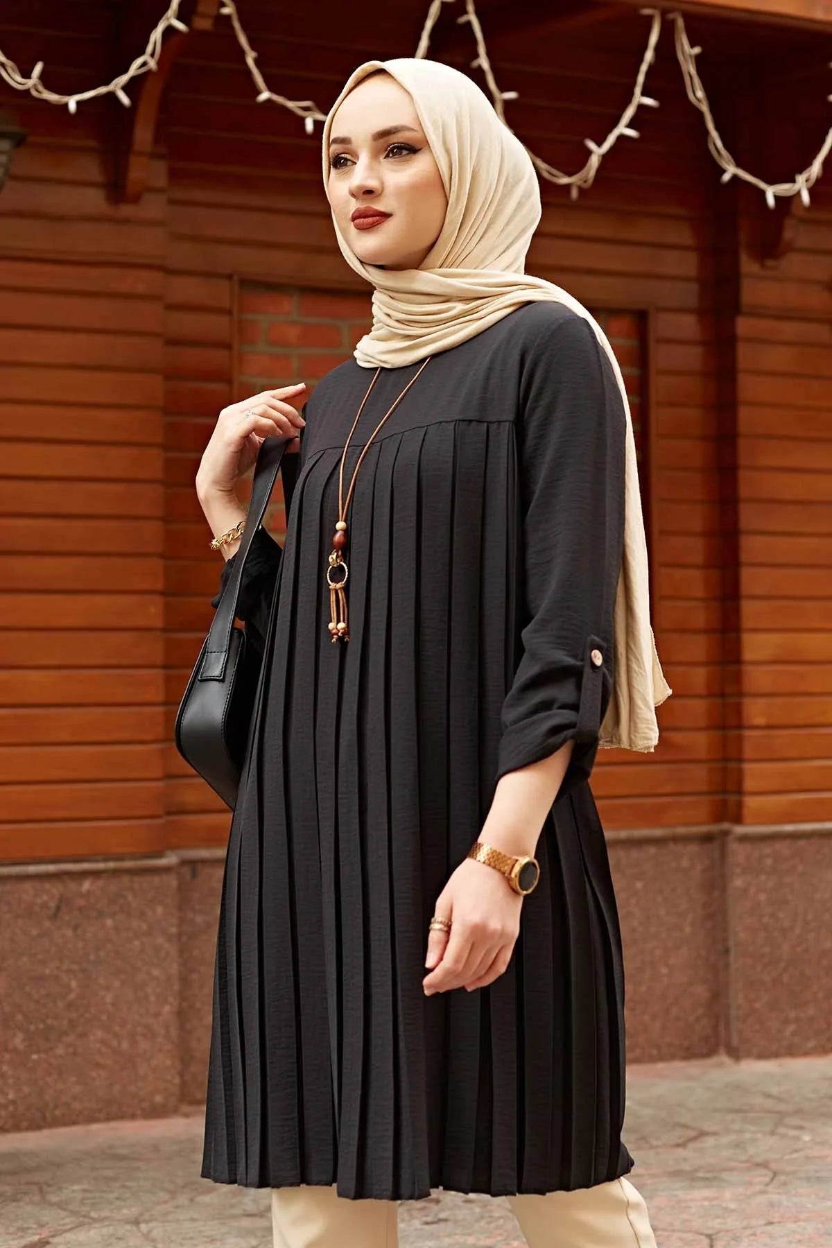 Pleated Girl's Blouse Shirt Adjustable Sleeve Women Top Islamism Blouses for Muslim Women Many Colors Muslim Fashion Women