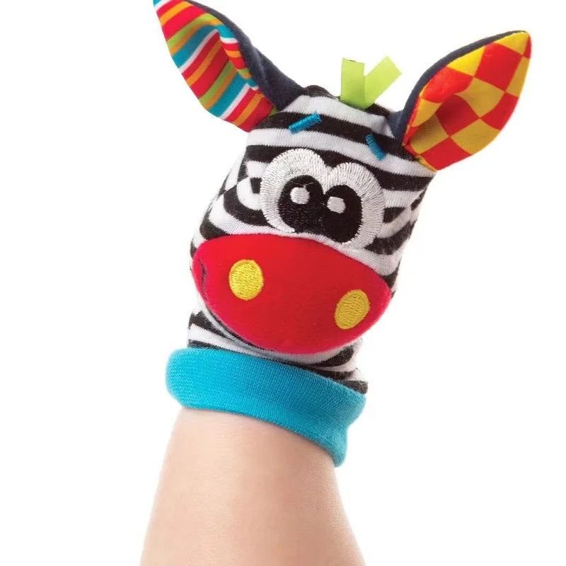 Foot Finder Rattle Sock Baby Toy Wrist Arm Hand Bracelet Rattle Feet Leg Ankle Socks for Newborn Infant Babies Boy Girl Bebe