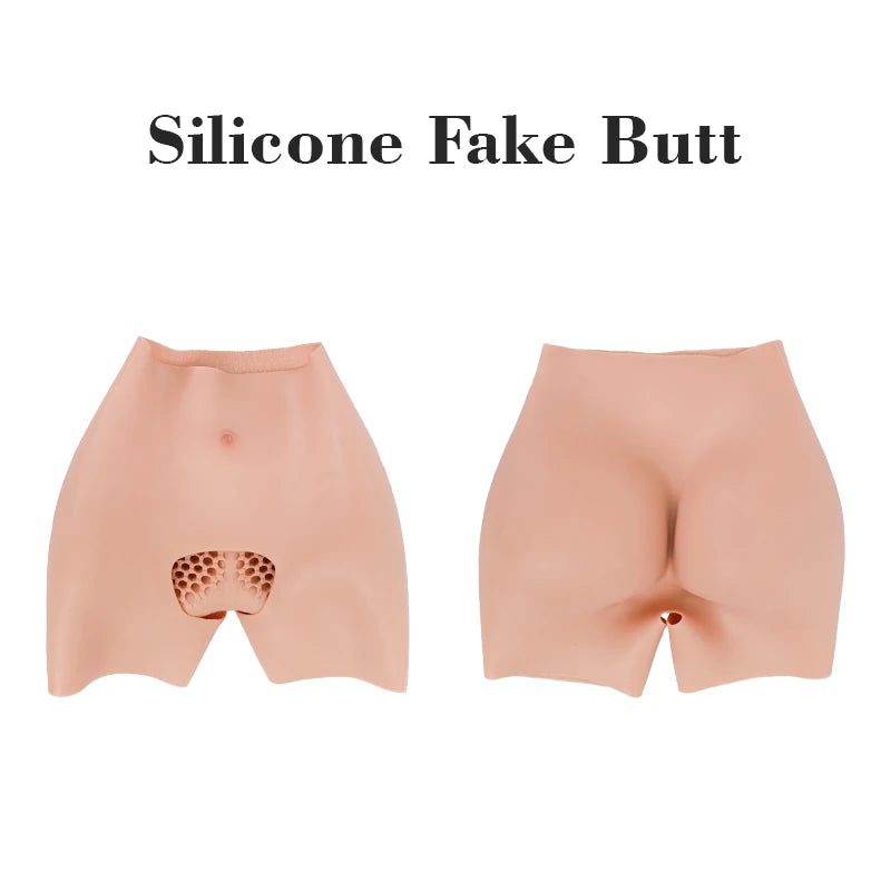 KUMIHO Silicone Fake Asses Padded Hip Butt Lifter Pantys Open Crotch Pant Butt Enhancer Big Ass Silicon Shaper Underwear