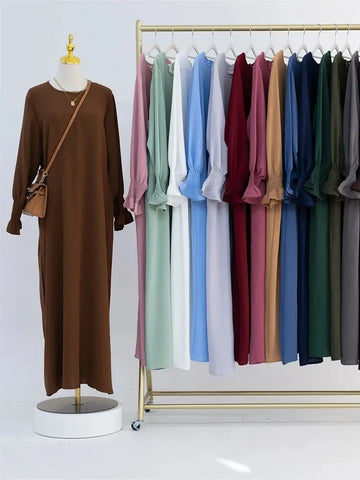 Eid Jersey Solid Modest Under Abaya Dubai