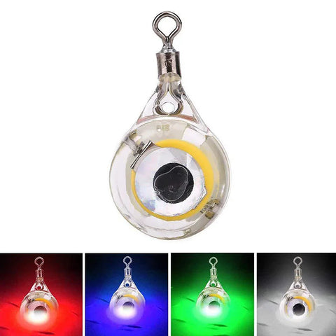 3pcs Fishing Lure Light LED Deep Drop Underwater Eye Shape Fishing Squid Fishing Bait Luminous Lure for Attracting A494