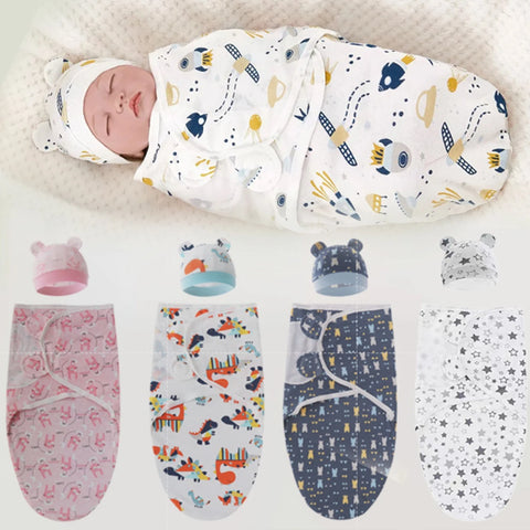 Baby Sleeping Bag Swaddle Blanket Adjustable Wrap Baby Newborn Swaddle Cloth Boys Girls Swaddle Cloth