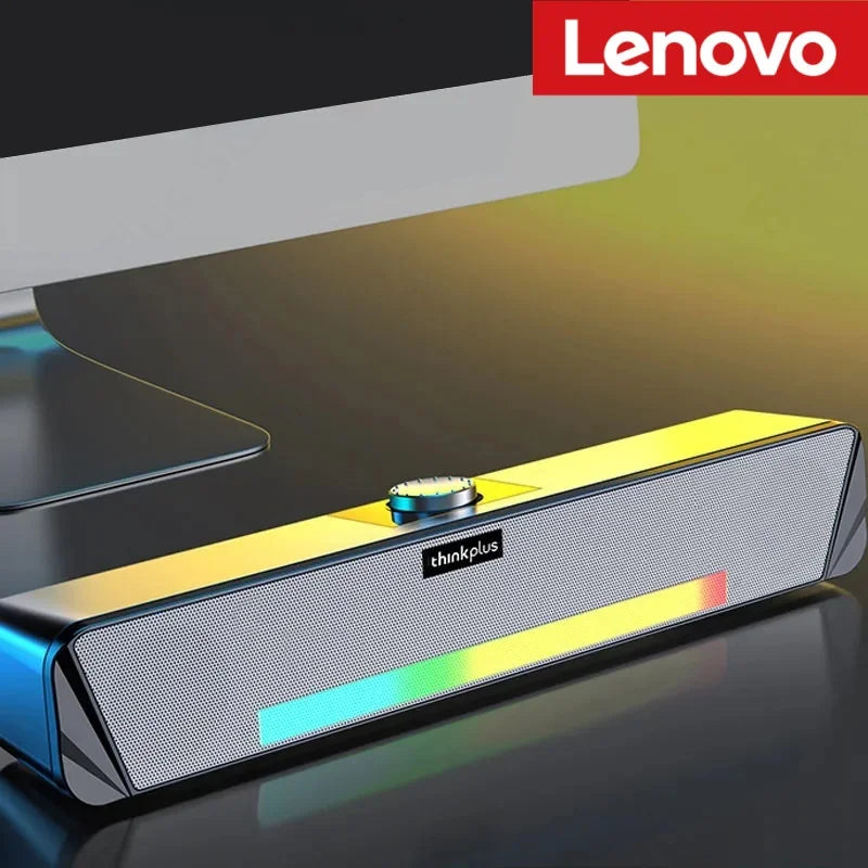 Lenovo TS33 Soundbar Wired Bluetooth Speaker 5.0 Home 360 Movie Surround Sound Bar Audio Speaker For Desk Computer Subwoofer