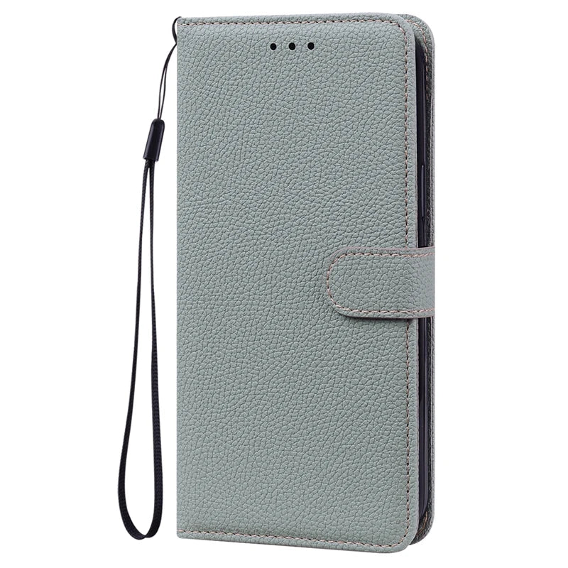 Flip Case for Samsung Galaxy S22 S21 S20 S10 S9 S8 Plus Lychee Pattern PU Leather Wallet Case for Galaxy S20FE S21FE S22 Ultra