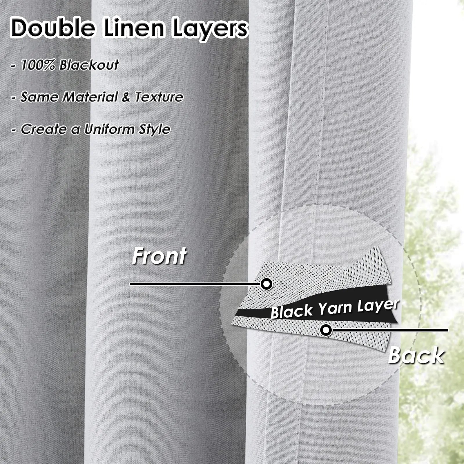 350cm Height Customized100% Blackout Curtains Extra Long Faux Linen High Ceiling Window Living Room Bedroom Curtains