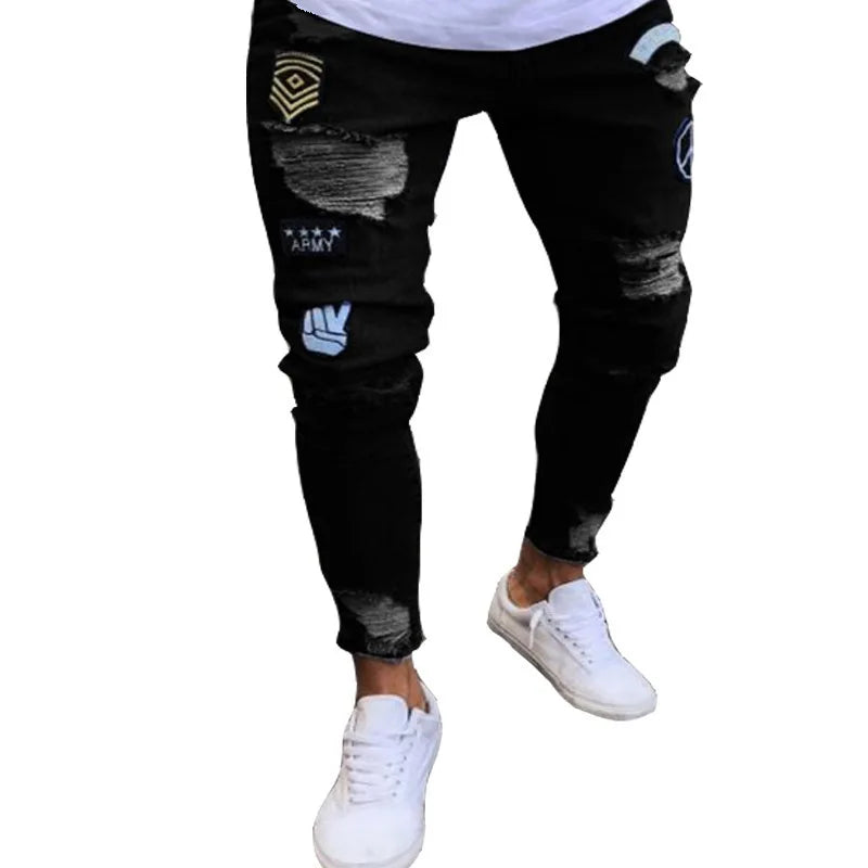 Jeans Men Pants Wash Solid Color Multi Pockets Denim Mid Waist Cargo Jeans Plus Size Fahsion Casual Trousers Male Daily Wear