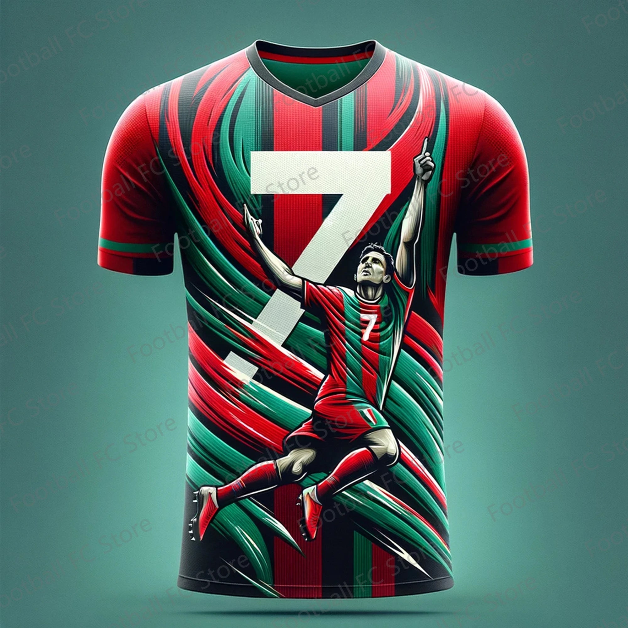 CHATGPT-Soccer Jersey for Kids and Adults, Special Ronaldo 7, Summer Tee, Intelligent Design Edition, New Kit, 2022