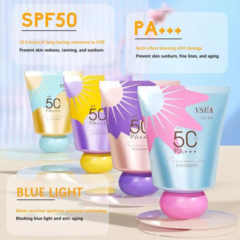 30ML Refreshing Sunscreen Moisturizing Whitening Sun PA+++ Oil-control 50 Bleaching Facial Cream Care Sunblock Cream SPF Sk D1R1