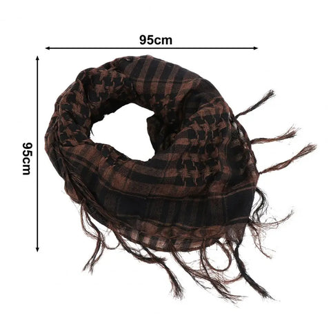 Outdoor Hiking Scarves Military Arab Desert Scarf Outdoor Hiking Desert Scarf Headshawl Tassel Men Women Bandana Scarf