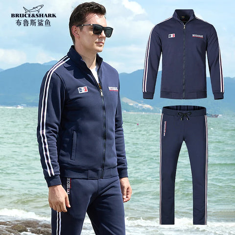 Men's Sport wear Setting Shark Men Jogging Suit 2 pieces