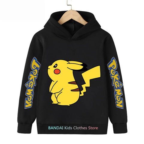 Pokemon Clothes Pikachu Children Autumn Hooded Sweater