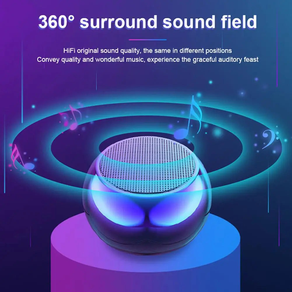 Wireless Bluetooth Speaker Portable Small Steel Gun Metal Heavy Subwoofer Outdoor Mini Bluetooth Small Speaker for Home Office