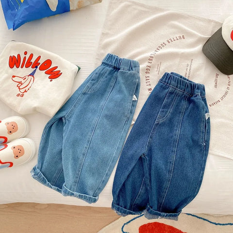 Toddler Boy Girl Soft Denim Long Pants