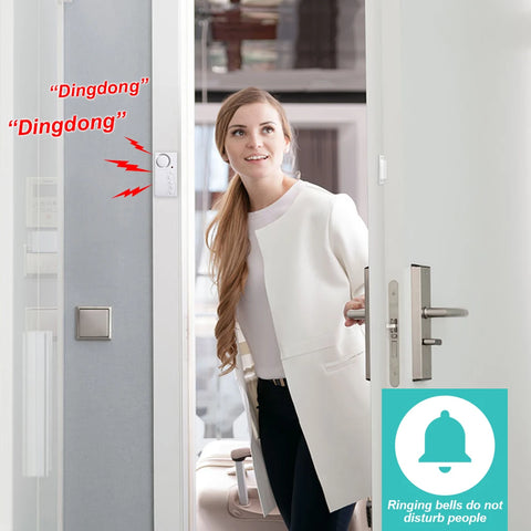 Camluxy Wireless Door Opening Sensor Time Delay Refrigerator Door Alarm Burglar Alarm  Anti-theft Window Open Closed Door Sensor