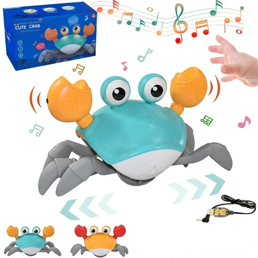 Childrens Induction Escape Crab Crawling Baby Electronic Pet Music Toy Education Children's Mobile Toy Christmas Birthday Gifts