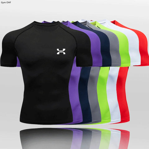 Quick Dry Men Tshirt Short Sleeve Gym Jerseys