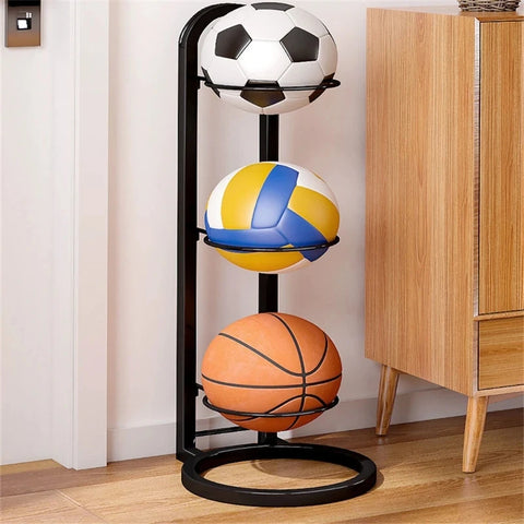 Three Layers Lndoor Basketball Storage Rack