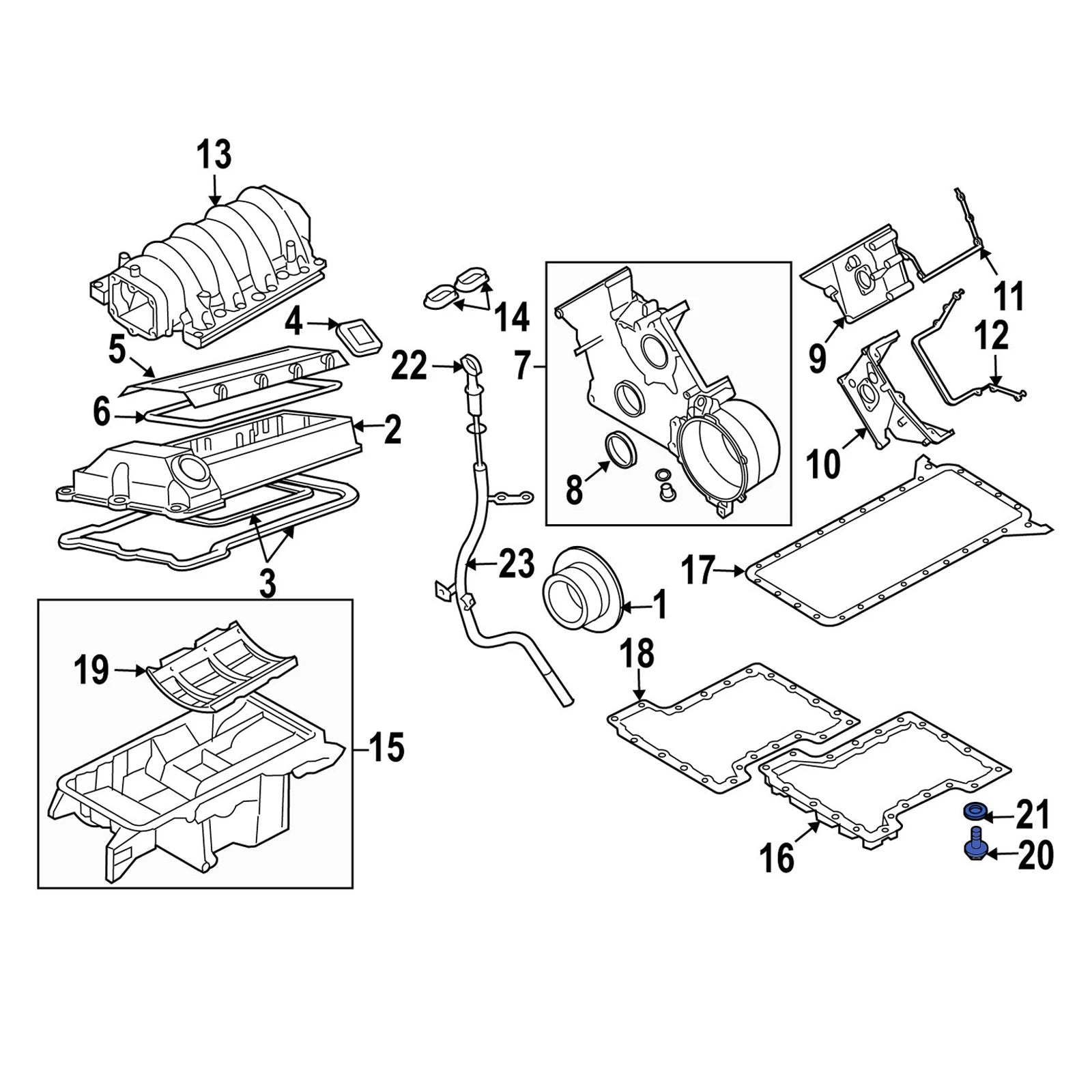 Engine Oil Drain Sump Plug Screw for Ford Fusion