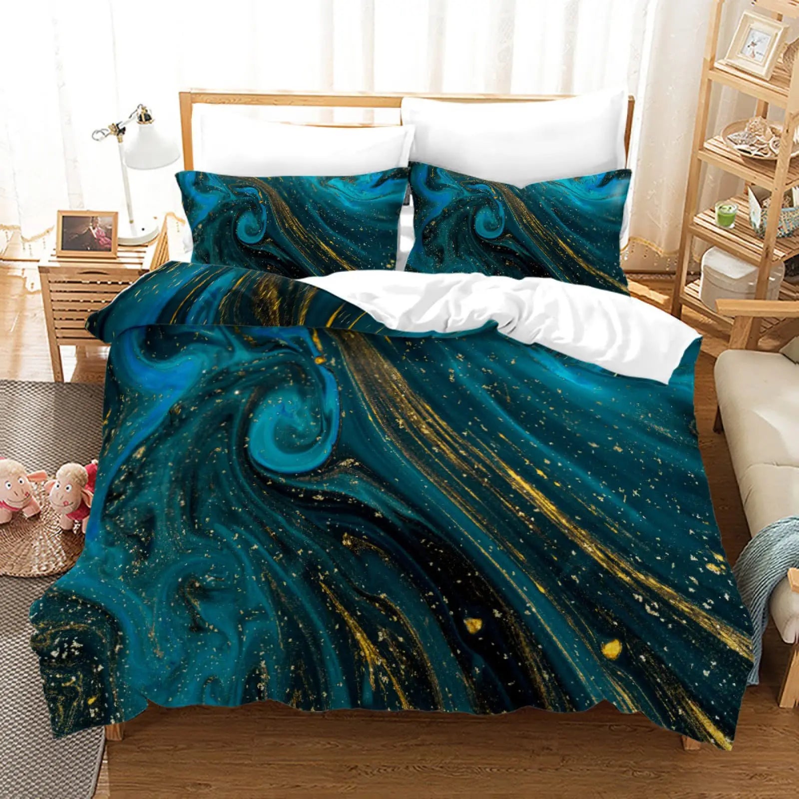 Marble Patterns Printed Bedding Set