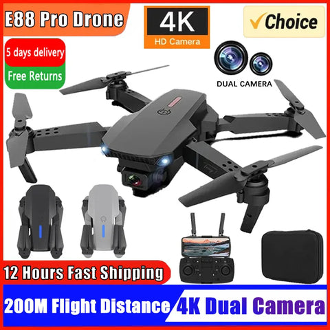 4K Professinal With 1080P Wide Angle Dual HD Camera Foldable RC Helicopter