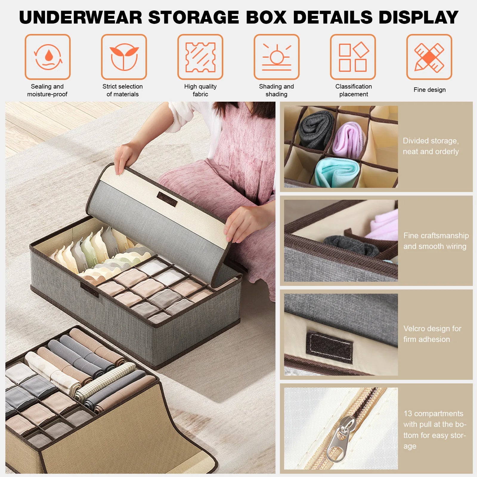 Underwear Clothing Organization Storage Box