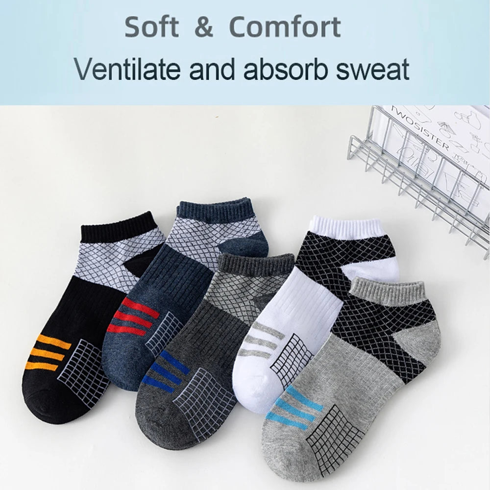 Male Short Ankle Athletic Socks