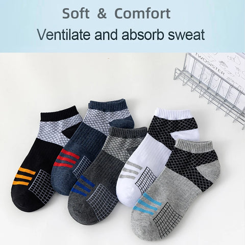 Male Short Ankle Athletic Socks