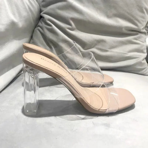 Summer Women Pumps Sandals PVC Jelly Slippers